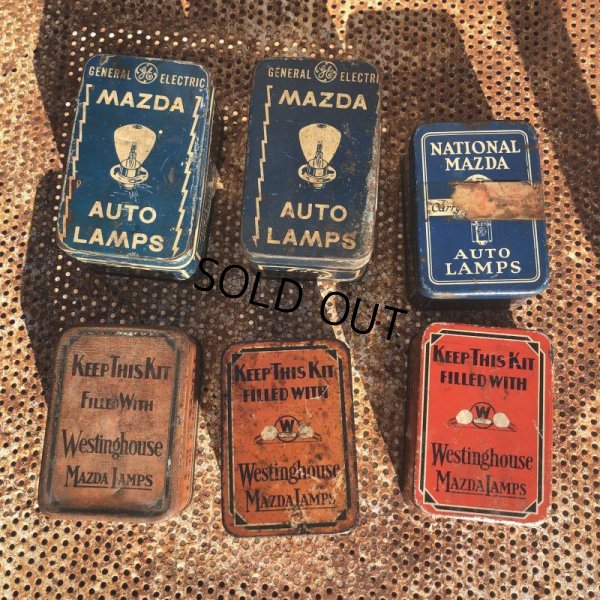 画像10: 30s Vintage Mazda Auto Lamp General Electric GE Tin (B624) 