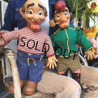 50s Vintage Al Capp's Yokum family Mammy & Pappy Dogpatch Doll Set  53cm (B623)