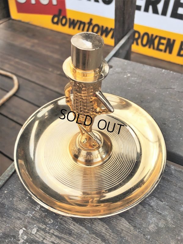 画像3: Vintage Mr Peanut Gold Tone Metal Snack Dish & Ashtray (B627)
