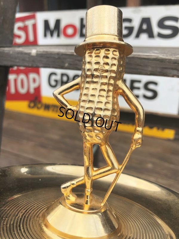 画像8: Vintage Mr Peanut Gold Tone Metal Snack Dish & Ashtray (B627)