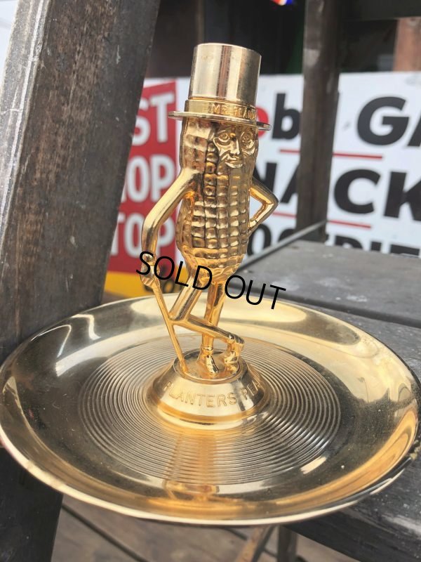 画像4: Vintage Mr Peanut Gold Tone Metal Snack Dish & Ashtray (B627)