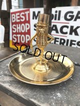 Vintage Mr Peanut Gold Tone Metal Snack Dish & Ashtray (B627)