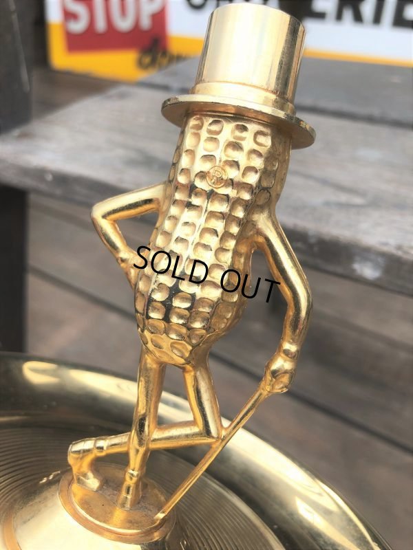画像7: Vintage Mr Peanut Gold Tone Metal Snack Dish & Ashtray (B628)