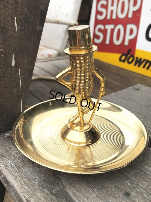 画像3: Vintage Mr Peanut Gold Tone Metal Snack Dish & Ashtray (B628)