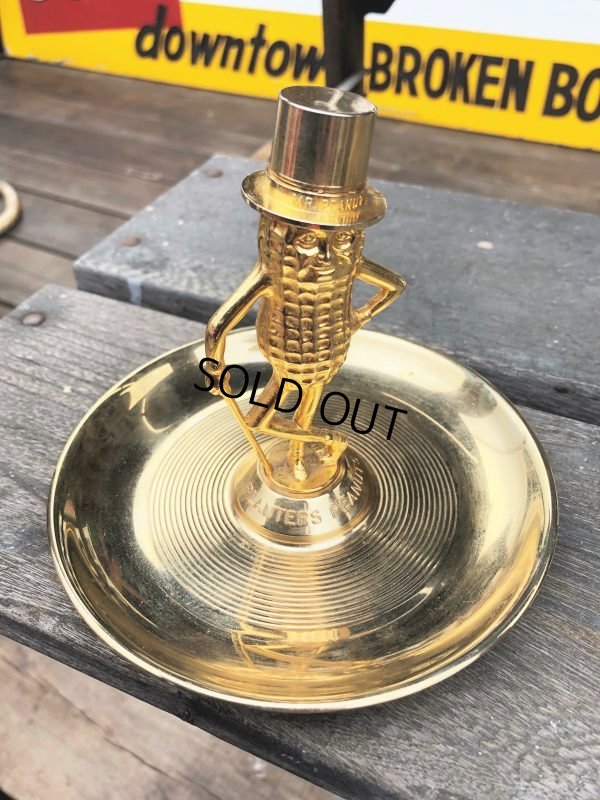 画像5: Vintage Mr Peanut Gold Tone Metal Snack Dish & Ashtray (B628)
