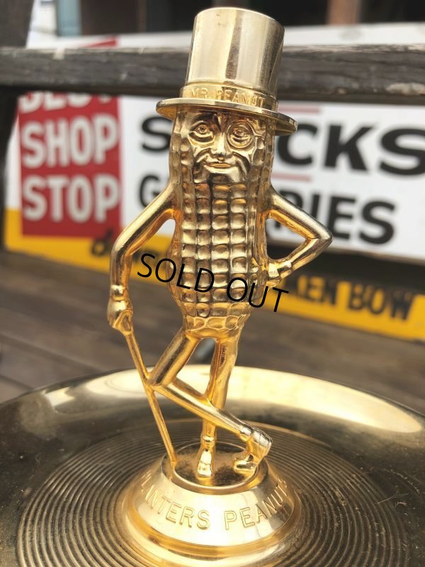 画像7: Vintage Mr Peanut Gold Tone Metal Snack Dish & Ashtray (B627)