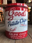 画像1: Vintage RALPH GOOD Potato Chips Tin Can (B639) (1)