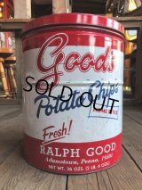 Vintage RALPH GOOD Potato Chips Tin Can (B639)