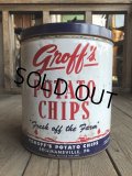 Vintage GROFF'S Potato Chips Tin Can (B640)
