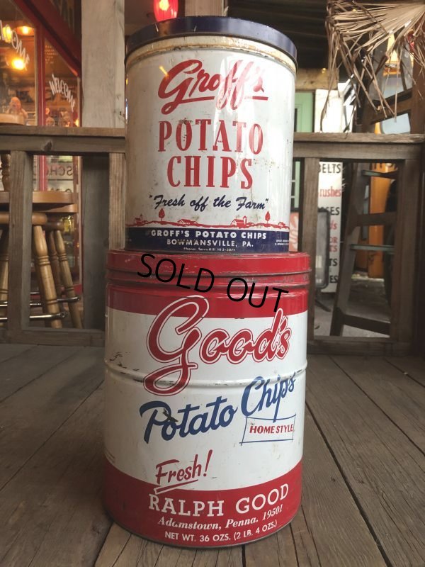 画像11: Vintage RALPH GOOD Potato Chips Tin Can (B639)