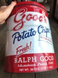 画像10: Vintage RALPH GOOD Potato Chips Tin Can (B639)