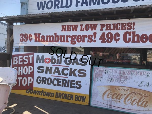 画像5: 80s Vintage Original McDonald's Hamburgers & Cheeseburgers Banner Sign (B641)
