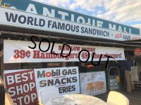 80s Vintage Original McDonald's Hamburgers & Cheeseburgers Banner Sign (B641) 