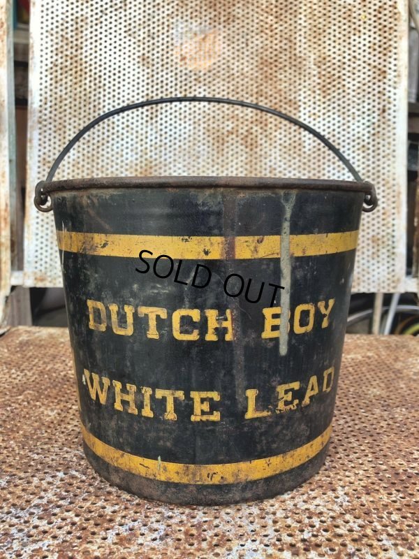 画像1: Vintage Dutch Boy Paint Pail Can 25 pound (B645)