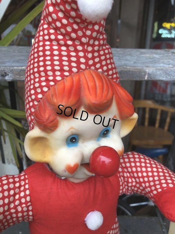 画像7: Vintage Musical Toy Clown Rubber Face Doll (B645)