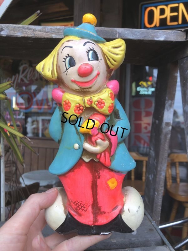 画像1: Vintage Two Face Circuc Hobo Clown Ceramic Bank (B653)