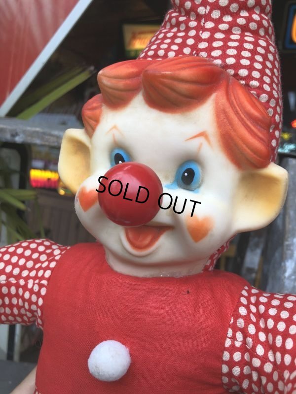画像6: Vintage Musical Toy Clown Rubber Face Doll (B645)