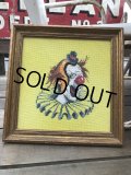 Vintage Clown cross-stitch W/Frame (B646)