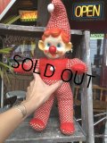 Vintage Musical Toy Clown Rubber Face Doll (B645)