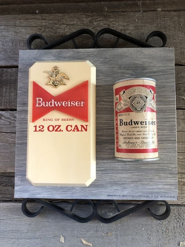 画像2: Vintage Budweiser Beer 3D Can BAR Display Sign (B654)