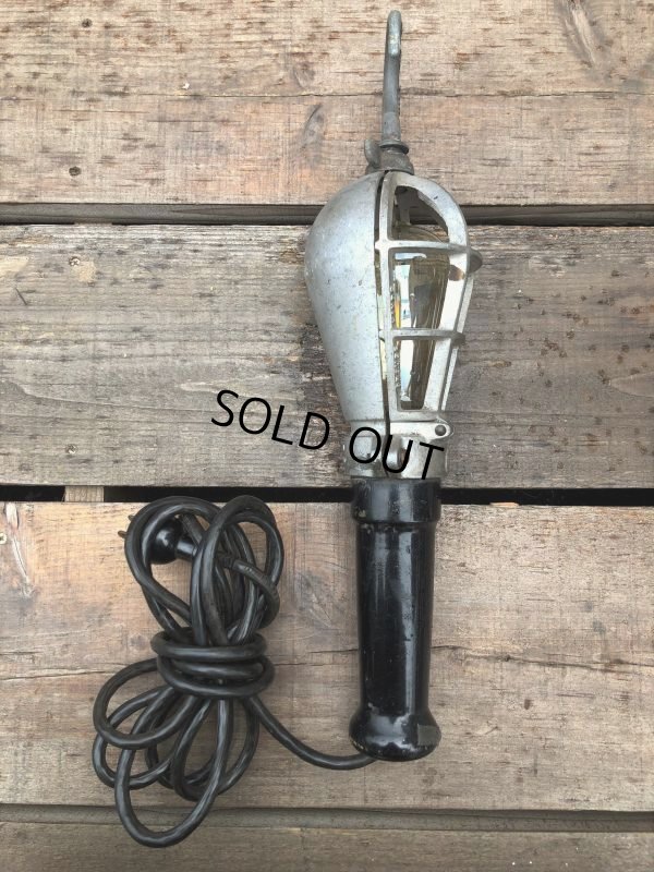 画像3: 30s Vintage Industrial Hanging Trouble Work Lamp Light (661)