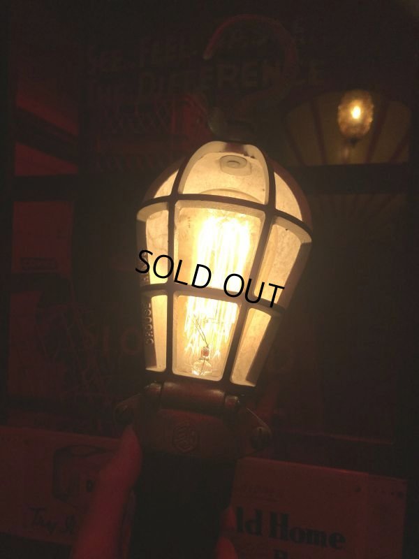画像15: 30s Vintage Industrial Hanging Trouble Work Lamp Light (661)