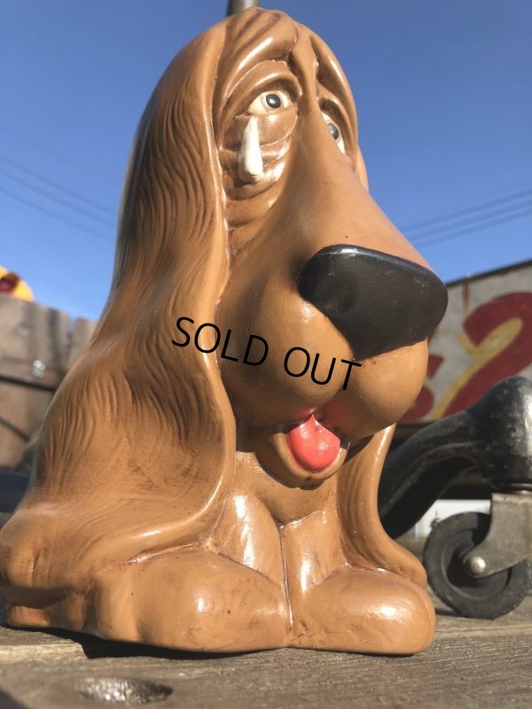 画像8: 70s Vintage Sad Big Eyes Basset Hound Dogs Ceramic Figurines (B662) 