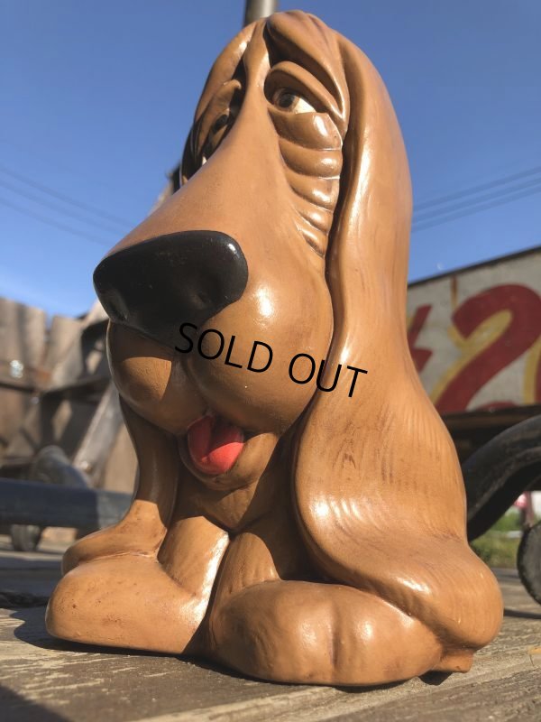 画像7: 70s Vintage Sad Big Eyes Basset Hound Dogs Ceramic Figurines (B662) 