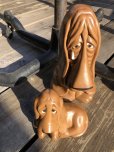 画像5: 70s Vintage Sad Big Eyes Basset Hound Dogs Ceramic Figurines (B662) 