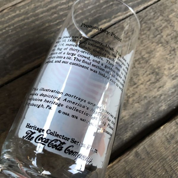 画像3: 70s Vintage Coca Cola Heritage Glass Promontory Point (G033)