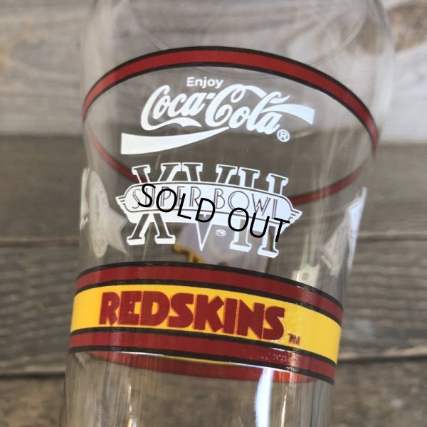 画像10: Vintage Coca Cola Glass NFL SUPER BOWL REDSKINS (G068)