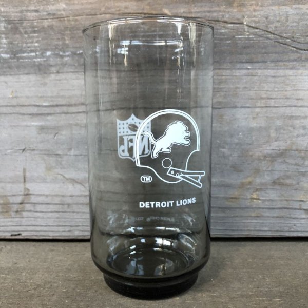 画像1: 70s Vintage BUGER SHEF Glass NFL DETROIT LIONS (G050)