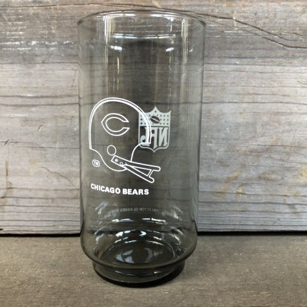 画像1: 70s Vintage BUGER SHEF Glass NFL  CHICAGO BEARS (G054)