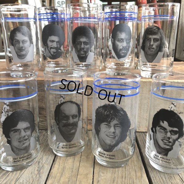 画像10: 70s Vintage BUGER KING / Dr. Pepper Glass NFL Dallas Cowboys Harvey Martin (G043)