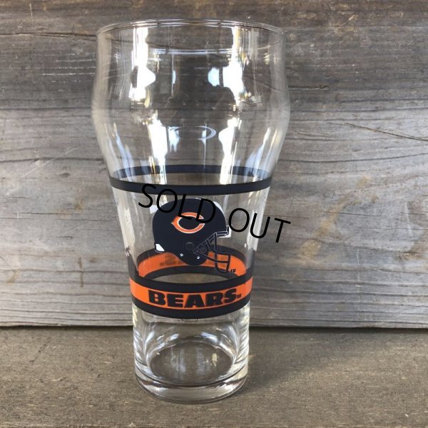 画像1: Vintage Coca Cola Glass NFL BEARS (G065)