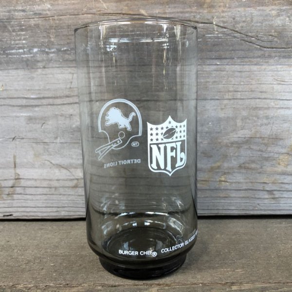 画像2: 70s Vintage BUGER SHEF Glass NFL DETROIT LIONS (G050)