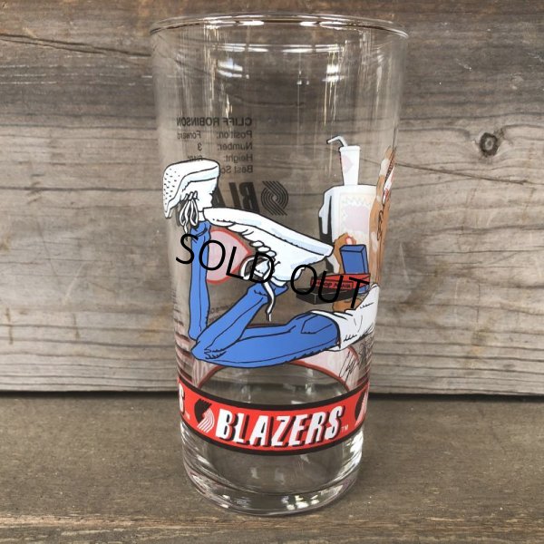 画像2: Vintage Dairy Queen Glass NBA Portland Trail Blazers '92-'93 CLIFF ROBINSON (G005)