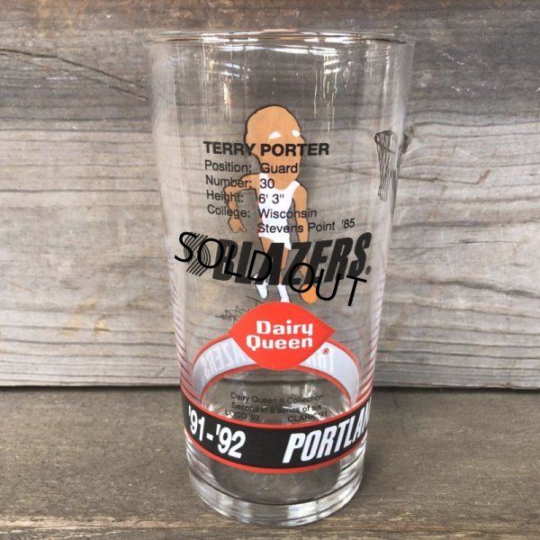 画像3: Vintage Dairy Queen Glass NBA Portland Trail Blazers '91-'92 TERRY PORTER (G002)