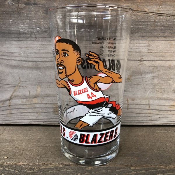 画像2: Vintage Dairy Queen Glass NBA Portland Trail Blazers '93-'94 HARVEY GRANT (G015)