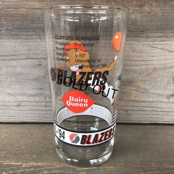 画像3: Vintage Dairy Queen Glass NBA Portland Trail Blazers '93-'94 CLIFFORD ROBINSON (G010)