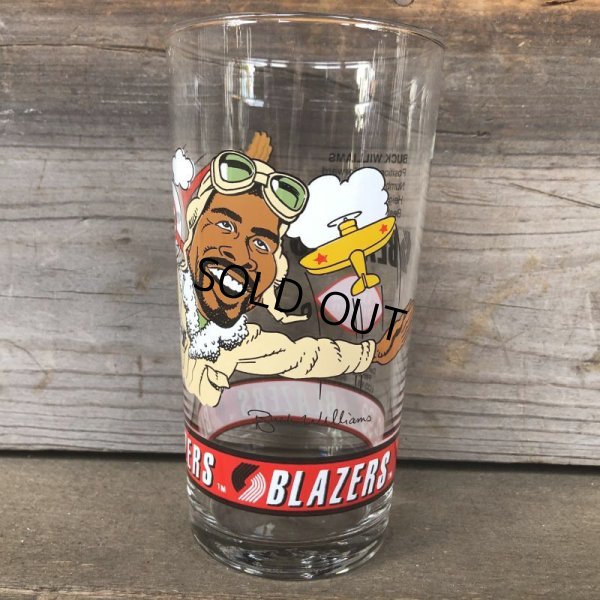 画像1: Vintage Dairy Queen Glass NBA Portland Trail Blazers '92-'93 BUCK WILLIAMS (G007)