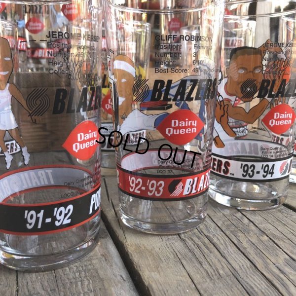 画像2: Vintage Dairy Queen Glass NBA Portland Trail Blazers '93-'94 JEROME KERSEY (G011)