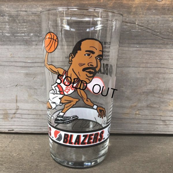 画像1: Vintage Dairy Queen Glass NBA Portland Trail Blazers '93-'94 CLYDE DREXLER (G012)