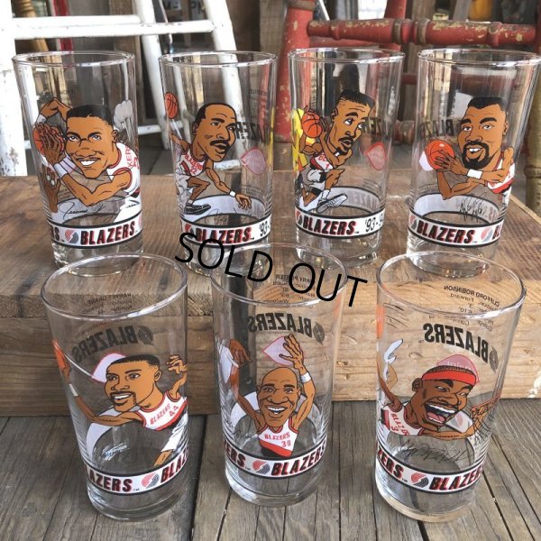 画像5: Vintage Dairy Queen Glass NBA Portland Trail Blazers '93-'94 CLIFFORD ROBINSON (G010)
