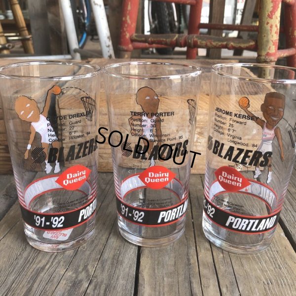 画像6: Vintage Dairy Queen Glass NBA Portland Trail Blazers '91-'92 TERRY PORTER (G002)