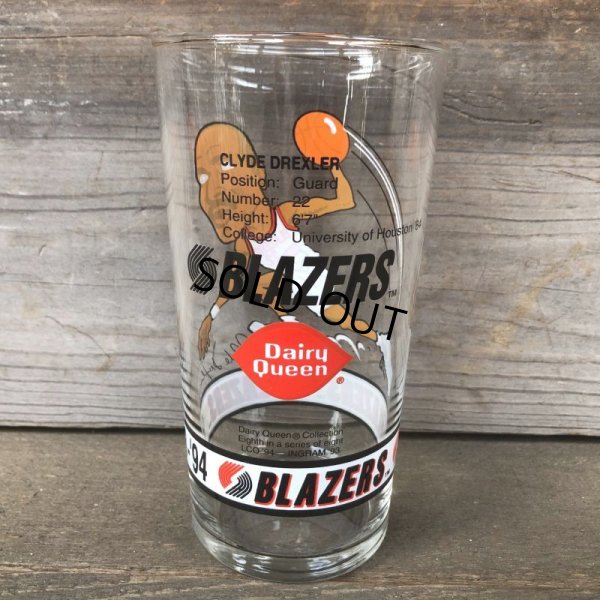 画像3: Vintage Dairy Queen Glass NBA Portland Trail Blazers '93-'94 CLYDE DREXLER (G012)