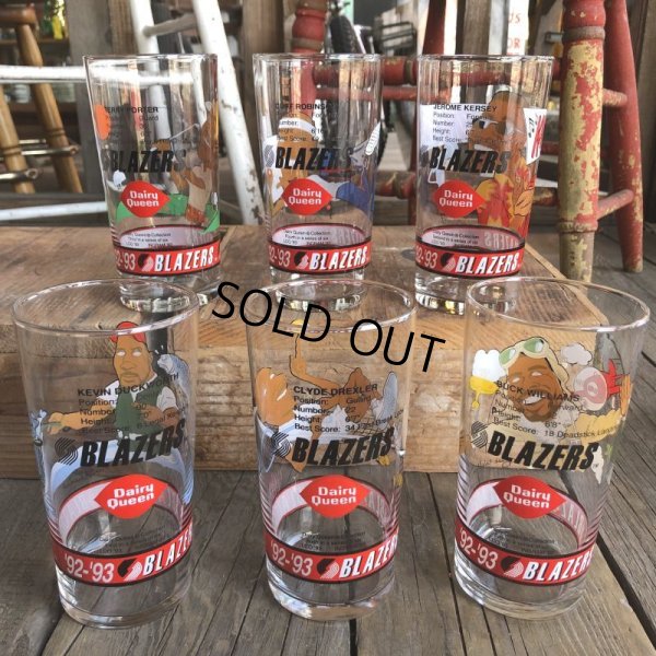 画像6: Vintage Dairy Queen Glass NBA Portland Trail Blazers '92-'93 JEROME KERSEY (G008)