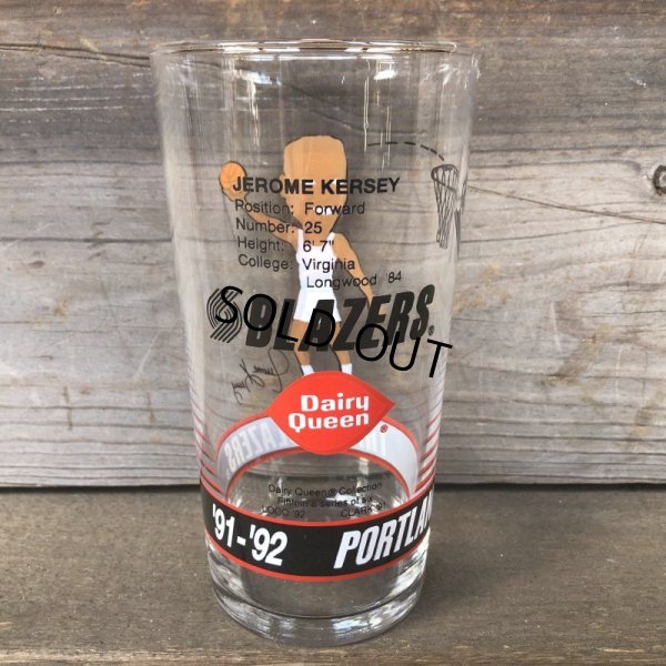 画像3: Vintage Dairy Queen Glass NBA Portland Trail Blazers '91-'92 JEROME KERSEY (G003)