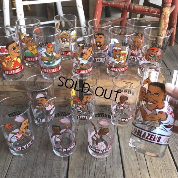 画像1: Vintage Dairy Queen Glass NBA Portland Trail Blazers '93-'94 JEROME KERSEY (G011)