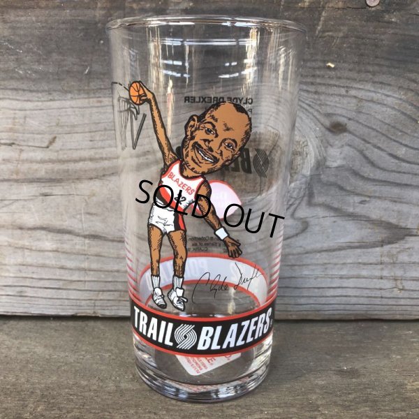 画像1: Vintage Dairy Queen Glass NBA Portland Trail Blazers '91-'92 CLYDE DREXLER (G001)